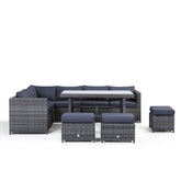 Rose Casual Dining Corner Sets 9 Seats with Cushions